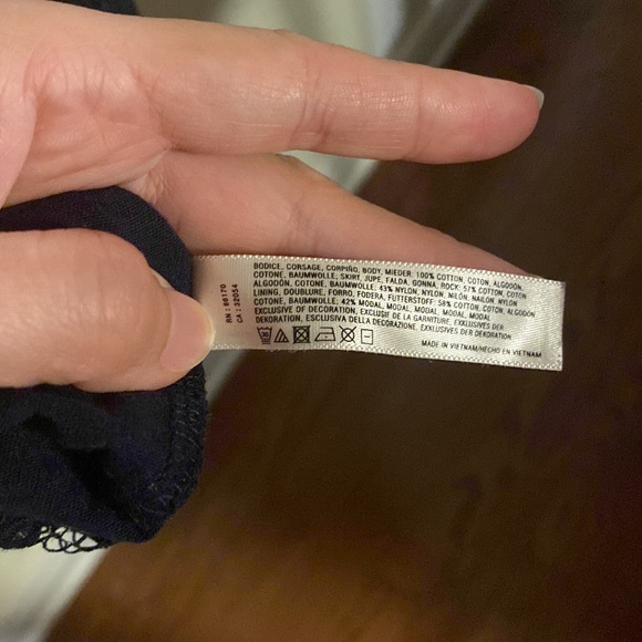 Anthropologie Lilka Marya Navy Lace Striped Henley Dress - Picture 8 of 10